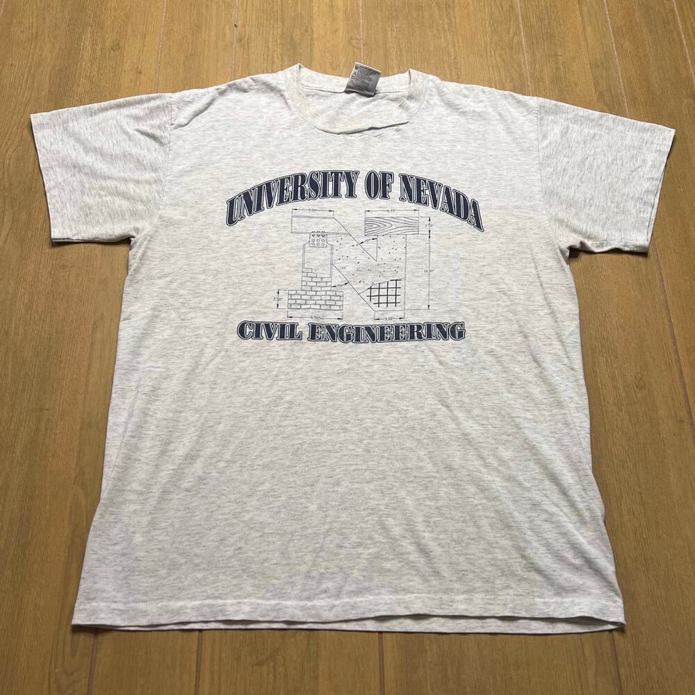 Vintage 1996 University of Nevada Civil Engineering AISC T Shirt Large Retro‎